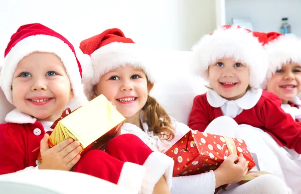 Funny christmas company — Stock Photo, Image