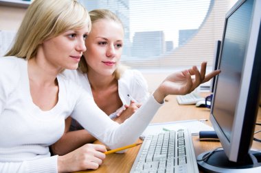 dikey iki çalışma businesswomans
