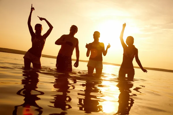 Partij op strand — Stockfoto