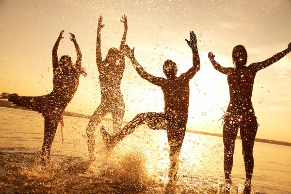 Partij op strand — Stockfoto