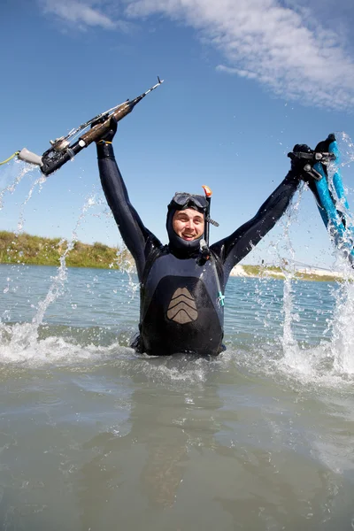 Underwater hunter — Stock Photo, Image