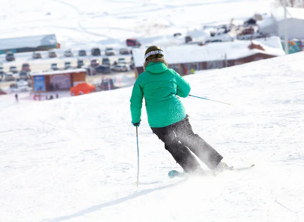 Action dans la neige poudreuse — Photo