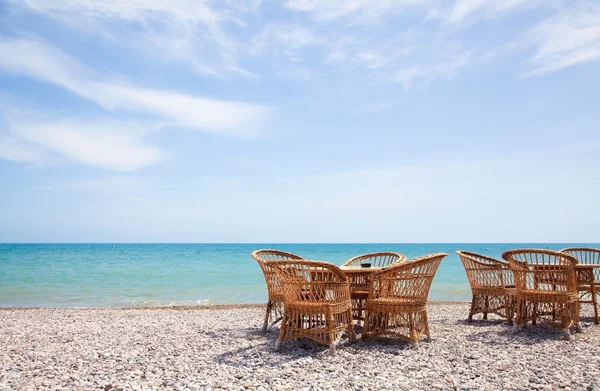 Café på stranden — Stockfoto