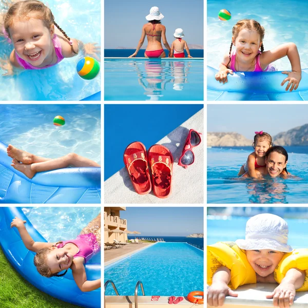 Mutlu çocuklar üzerindeki resort — Stok fotoğraf
