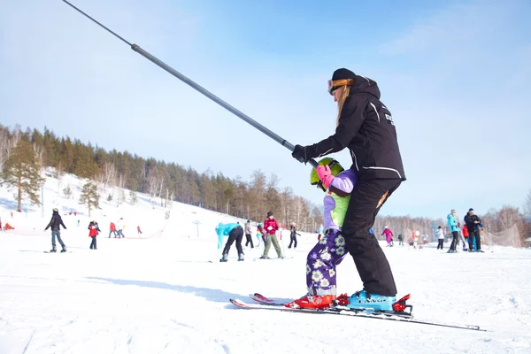 Verslag van het ski-oord — Stockfoto