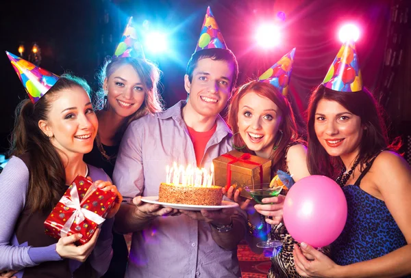 Birthday party at nightclub — Stock Photo, Image