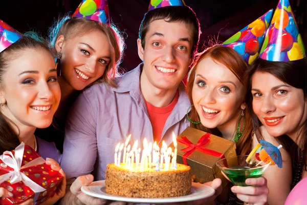 Birthday party at nightclub — Stock Photo, Image