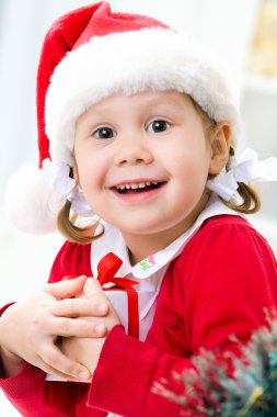 küçük bir Noel Baba kız