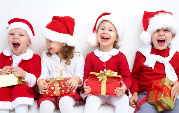 Companhia engraçada do Natal — Fotografia de Stock