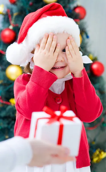 Pequeña Santa niña — Foto de Stock