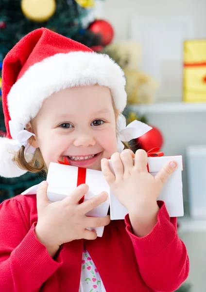 Pequena santa menina — Fotografia de Stock