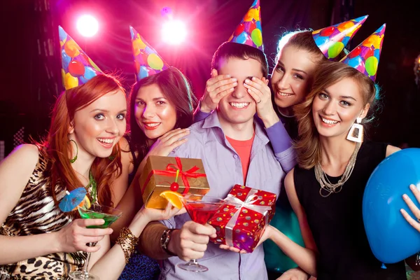 Birthday party at nightclub Royalty Free Stock Photos