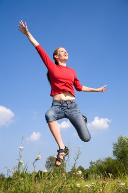 Mutlu Kadın Sıçrıyor