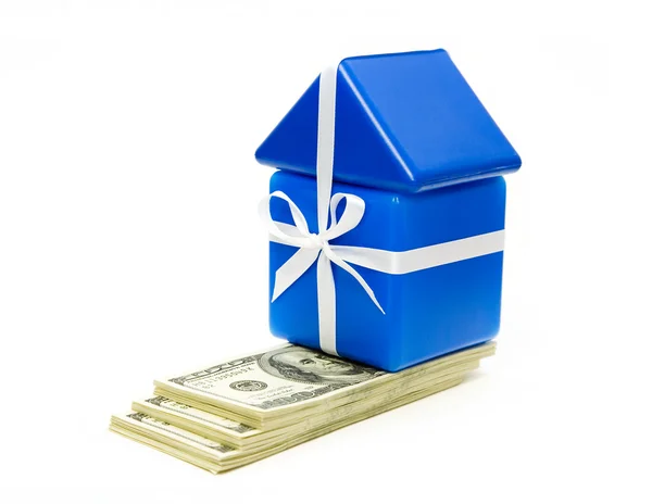 House with dollars — Stock Photo, Image