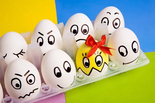 Funny Easter eggs — Stock Photo, Image