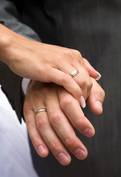 新郎和新娘的戒指 — 图库照片