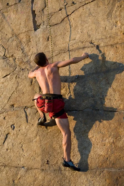 Escalador de rocas — Foto de Stock