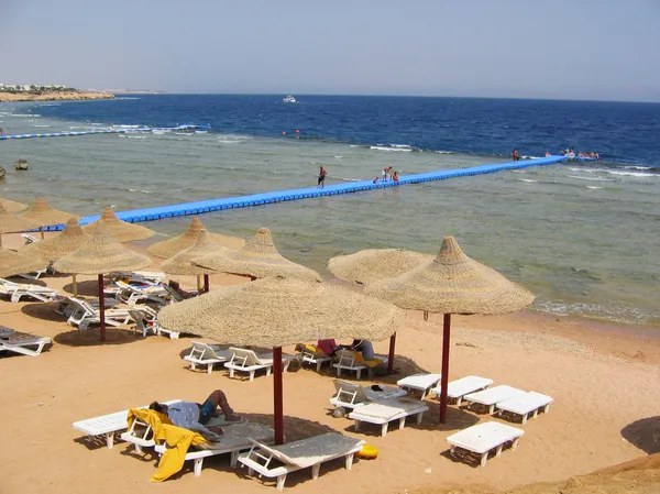 Stranden på stranden av röda havet — Stockfoto