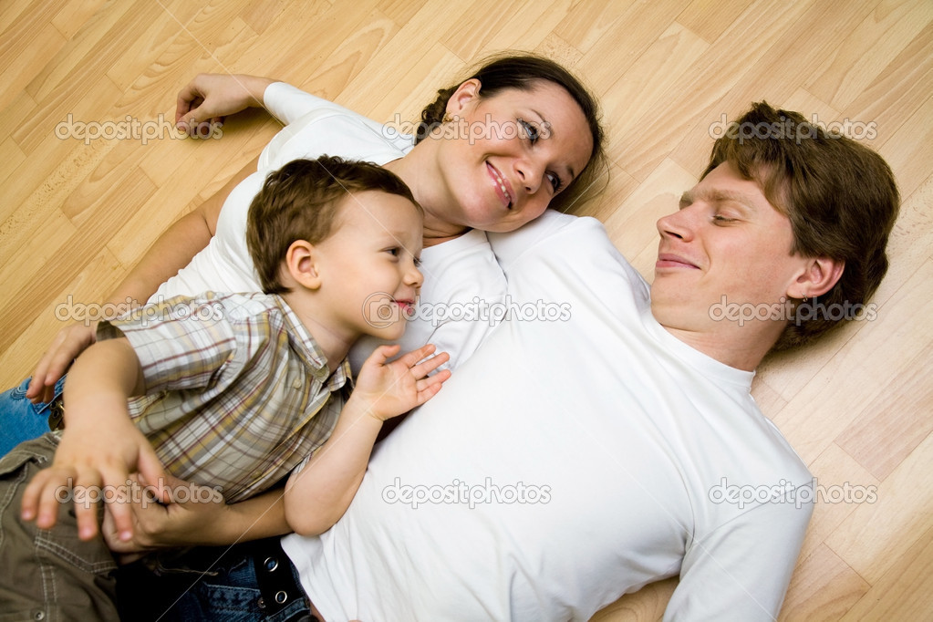 Family on a floor