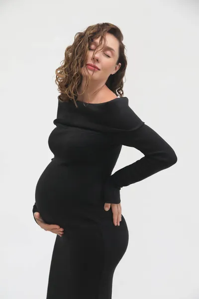 Junge Schöne Schwangere Frau Wartet Auf Die Geburt Ihres Babys — Stockfoto