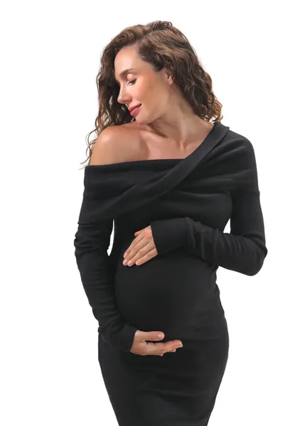 Junge Schöne Schwangere Frau Wartet Auf Die Geburt Ihres Babys — Stockfoto