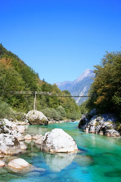 Rio Soca, Eslovénia — Fotografia de Stock