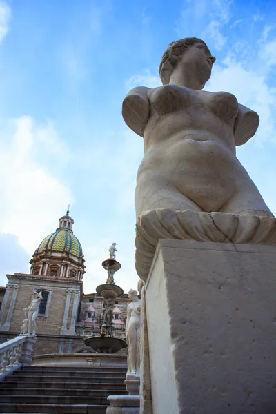 Fontana delle vergogne Palermo — Stok fotoğraf