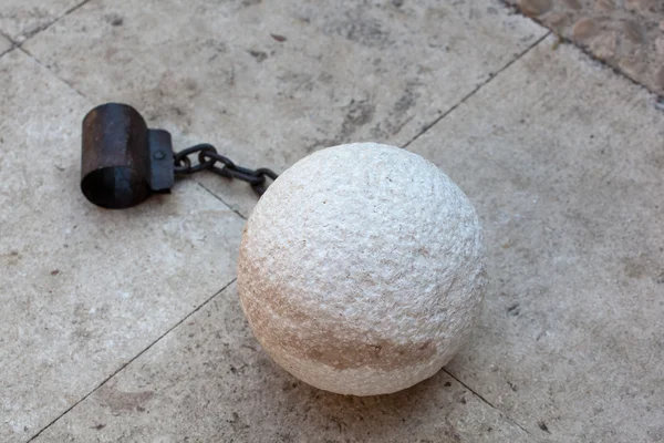 Цепь и шар заключённого — стоковое фото