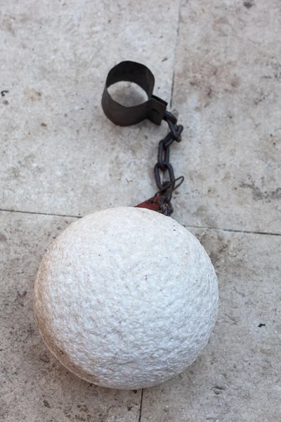 Цепь и шар заключённого — стоковое фото