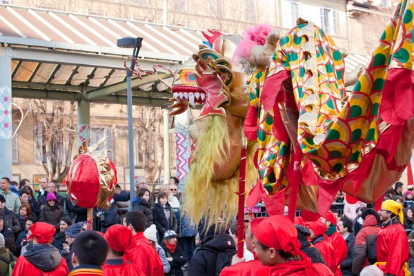 Chinese New Year parade in Milan — Stock Photo, Image