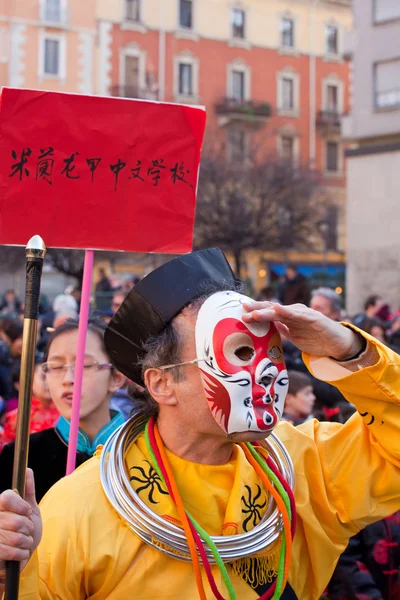 Chinese New Year parade in Milan — Stock Photo, Image