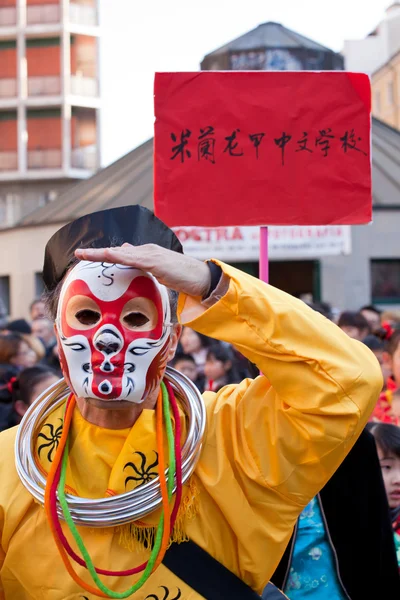 Chinese New Year parade in Milan — Stock Photo, Image