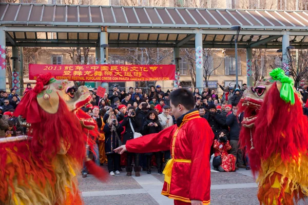 Chinese New Year parade in Milan — Stock Photo, Image