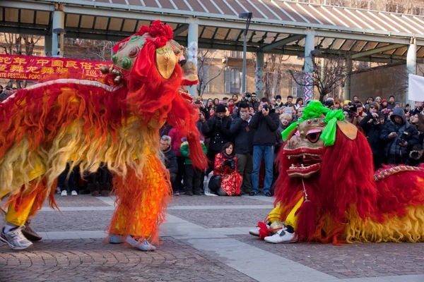 Chinese New Year parade in Milan — Stock Photo, Image