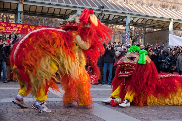 Chinese New Year parade in Milan — Stock Photo, Image