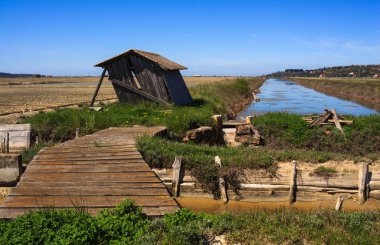 secovlje tuz buharlaşma havuz manzarası