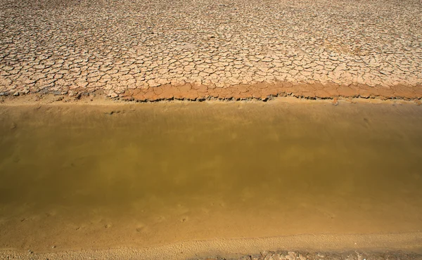 Vista das lagoas de evaporação de sal em Secovlje — Fotografia de Stock