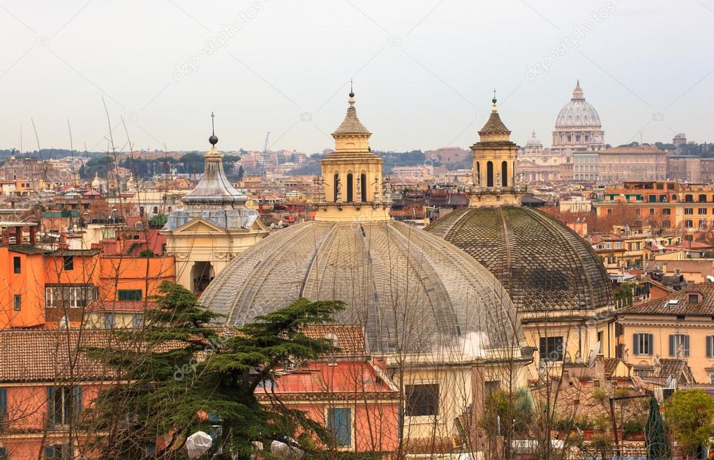 Domes church from Pincio, Rome