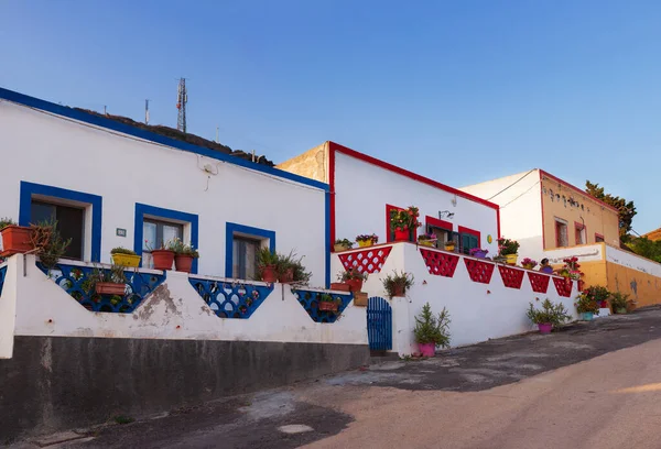 Vista Las Coloridas Casas Linosa Islas Pelagie Sicilia —  Fotos de Stock