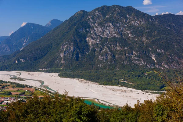 Uitzicht Rivier Tagliamento Vanaf Berg Ercole Italië — Stockfoto