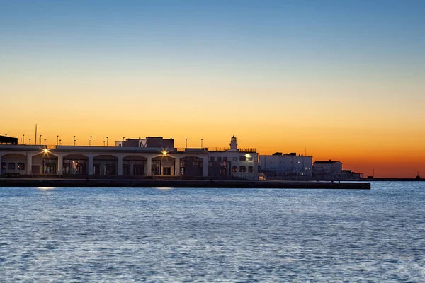 Scenisk Över Trieste Vid Solnedgången Italien — Stockfoto