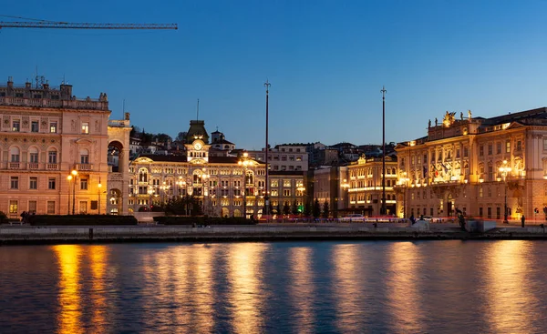 Vista Panorámica Trieste Atardecer Italia —  Fotos de Stock