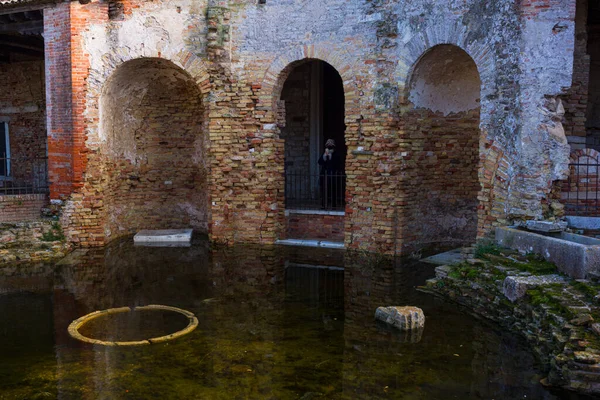 Torcello Włochy Styczeń Łuki Kościoła Santa Fosca Torcello Stycznia 2022 — Zdjęcie stockowe