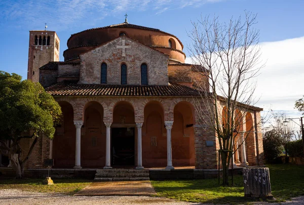 Pohled Fasádu Kostela Santa Fosca Torcellu Itálie — Stock fotografie