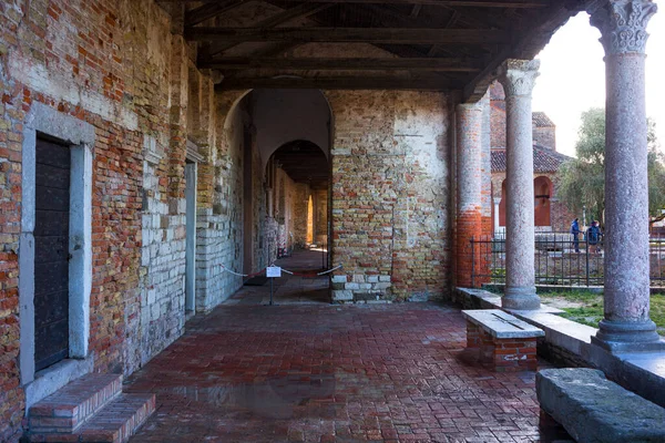 Colonnato Della Basilica Santa Maria Assunta Torcello Venezia — Foto Stock