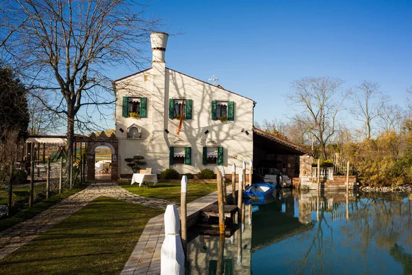Venedik Torcello Adasındaki Kanal Manzarası Talya — Stok fotoğraf