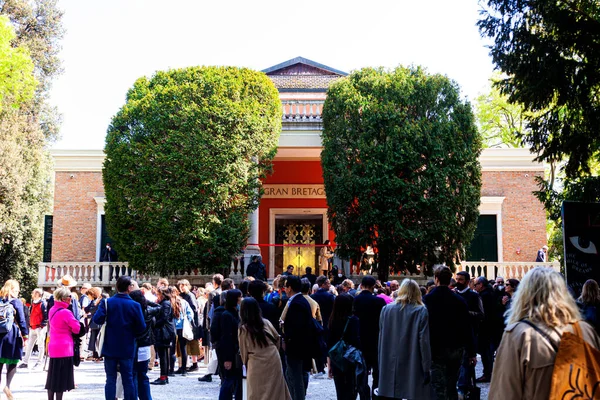 Venice Italy April Visitors British Pavilion 59Th International Art Exhibition — Foto Stock