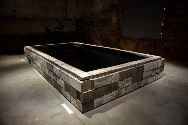 Venice Italy April Installation Titled Block Water Robert Grosvenor 59Th — Foto Stock