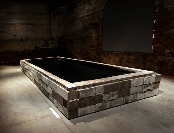 Venice Italy April Installation Titled Block Water Robert Grosvenor 59Th — ストック写真