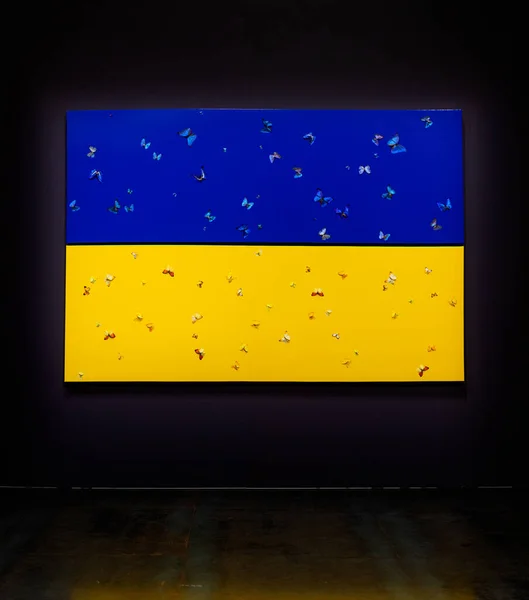 Venice Italy April Artwork Damien Hirst Titled Sky Corn Field — Photo